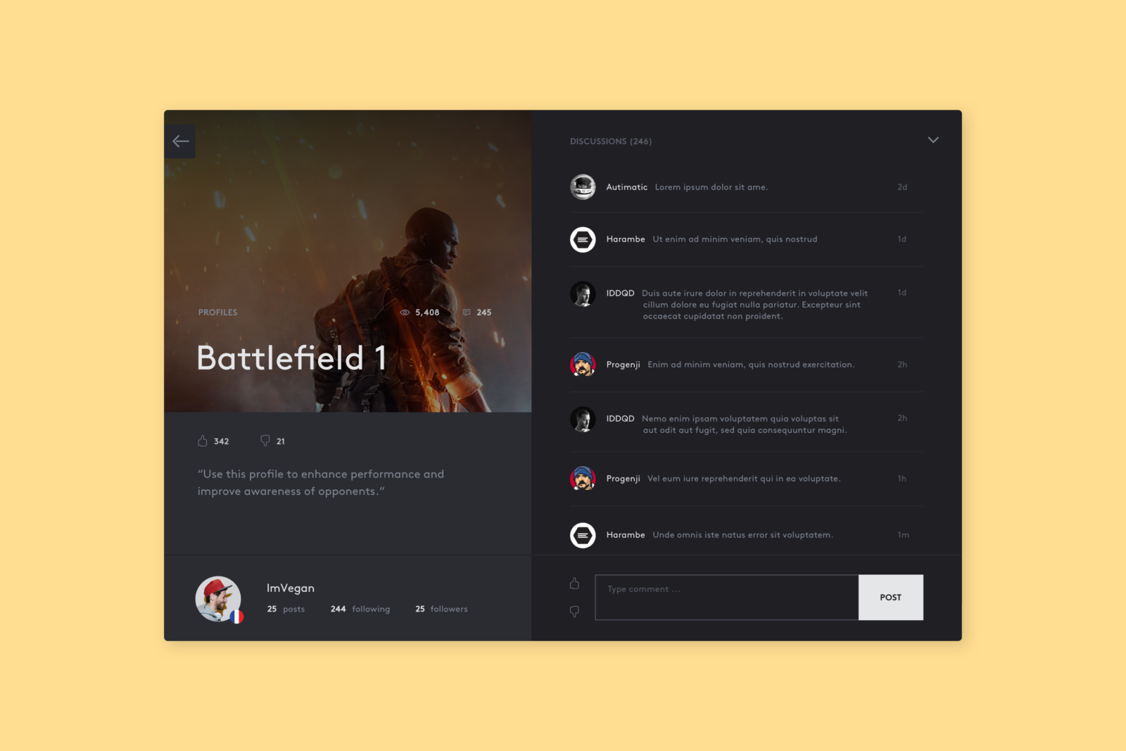 Community Discussions— Users connect by sharing knowledge, discussing and upvoting profiles.