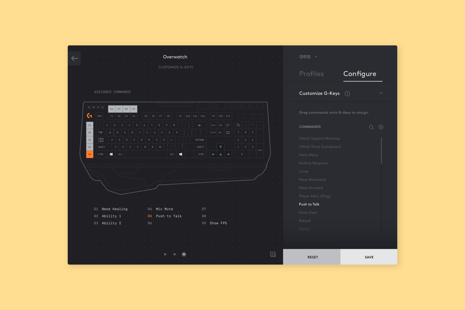 Keyboard Configuration— Assigning game-specific capabilities and shortcuts to individual keys.